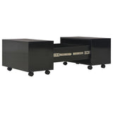 Coffee Table High Gloss Black 60x60x35 cm Engineered Wood - 45-Degree Angle