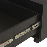 Coffee Table High Gloss Black 60x60x35 cm Engineered Wood - Rear View