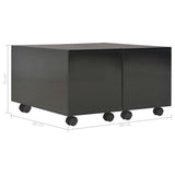 Coffee Table High Gloss Black 60x60x35 cm Engineered Wood - Low Angle