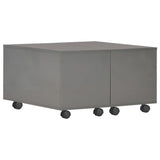 Coffee Table High Gloss Grey 60x60x35 cm Engineered Wood - Front View