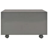 Coffee Table High Gloss Grey 60x60x35 cm Engineered Wood - Top-Down View