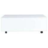Coffee Table High Gloss White 100x100x35 cm - 45-Degree Angle
