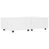 Coffee Table High Gloss White 120x60x35 cm - Front View