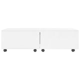 Coffee Table High Gloss White 120x60x35 cm - Top-Down View