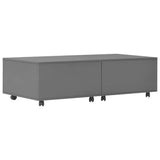 Coffee Table High Gloss Grey 120x60x35 cm - Front View