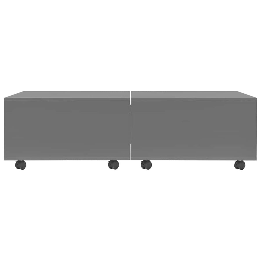 Coffee Table High Gloss Grey 120x60x35 cm