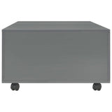 Coffee Table High Gloss Grey 120x60x35 cm