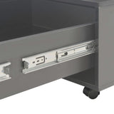 Coffee Table High Gloss Grey 120x60x35 cm - Close-Up Angle