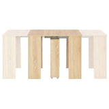 Extendable Dining Table Sonoma Oak 175x90x75 cm - Side View