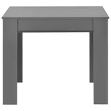 Extendable Dining Table High Gloss Grey 175x90x75 cm - Top-Down View