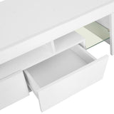 TV Cabinet with LED Lights High Gloss White 130x35x45 cm - Extra Image