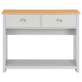 Console Table Grey 97x35x76 cm - Side View