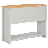 Console Table Grey 97x35x76 cm - Top-Down View