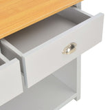 Console Table Grey 97x35x76 cm - Close-Up Angle