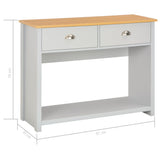 Console Table Grey 97x35x76 cm - Low Angle