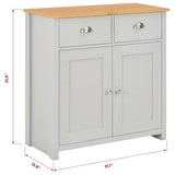 Sideboard Grey 79x35x81 cm