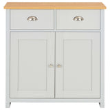 Sideboard Grey 79x35x81 cm - Side View