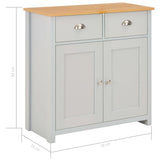 Sideboard Grey 79x35x81 cm - Extra Image