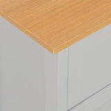 Sideboard Grey 112x35x81 cm - Close-Up Angle