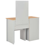 Dressing Table with Mirror and Stool Grey 104x45x131 cm - 45-Degree Angle