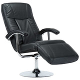 TV Armchair Black Faux Leather