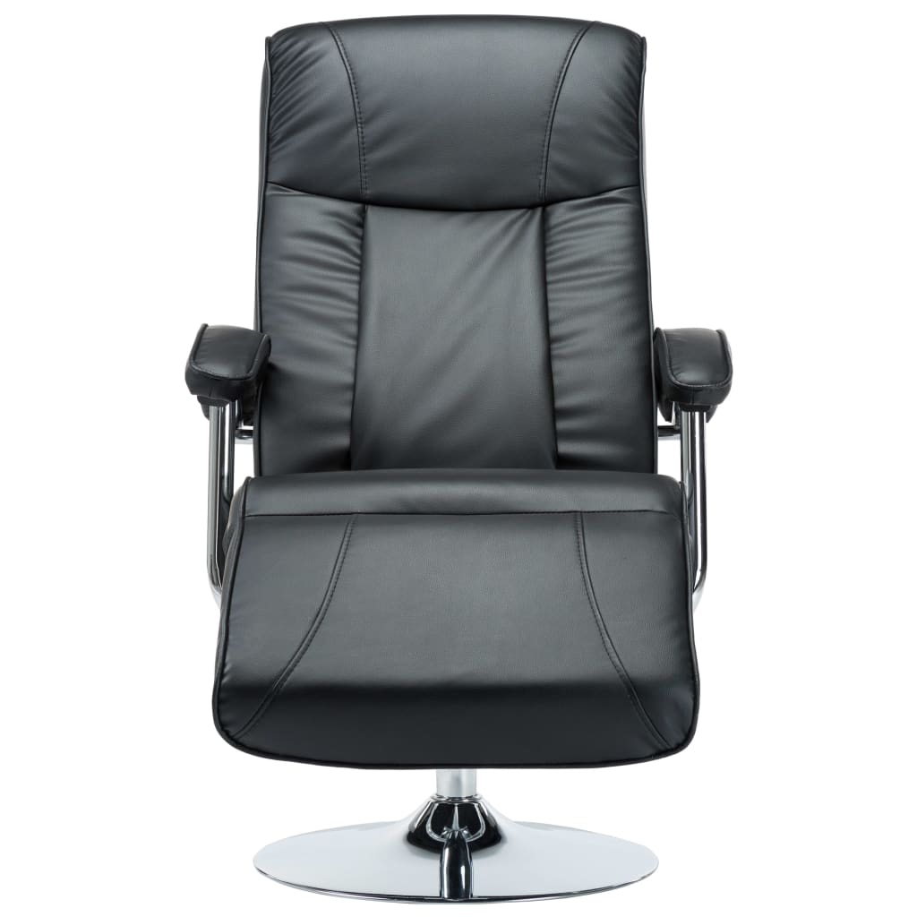 TV Armchair Black Faux Leather