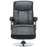 TV Armchair Black Faux Leather