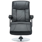 TV Armchair Black Faux Leather