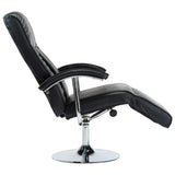 TV Armchair Black Faux Leather