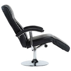 TV Armchair Black Faux Leather