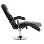 TV Armchair Black Faux Leather