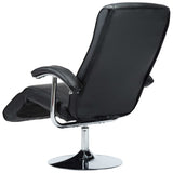 TV Armchair Black Faux Leather