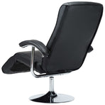TV Armchair Black Faux Leather