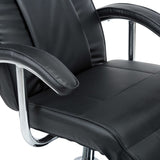 TV Armchair Black Faux Leather