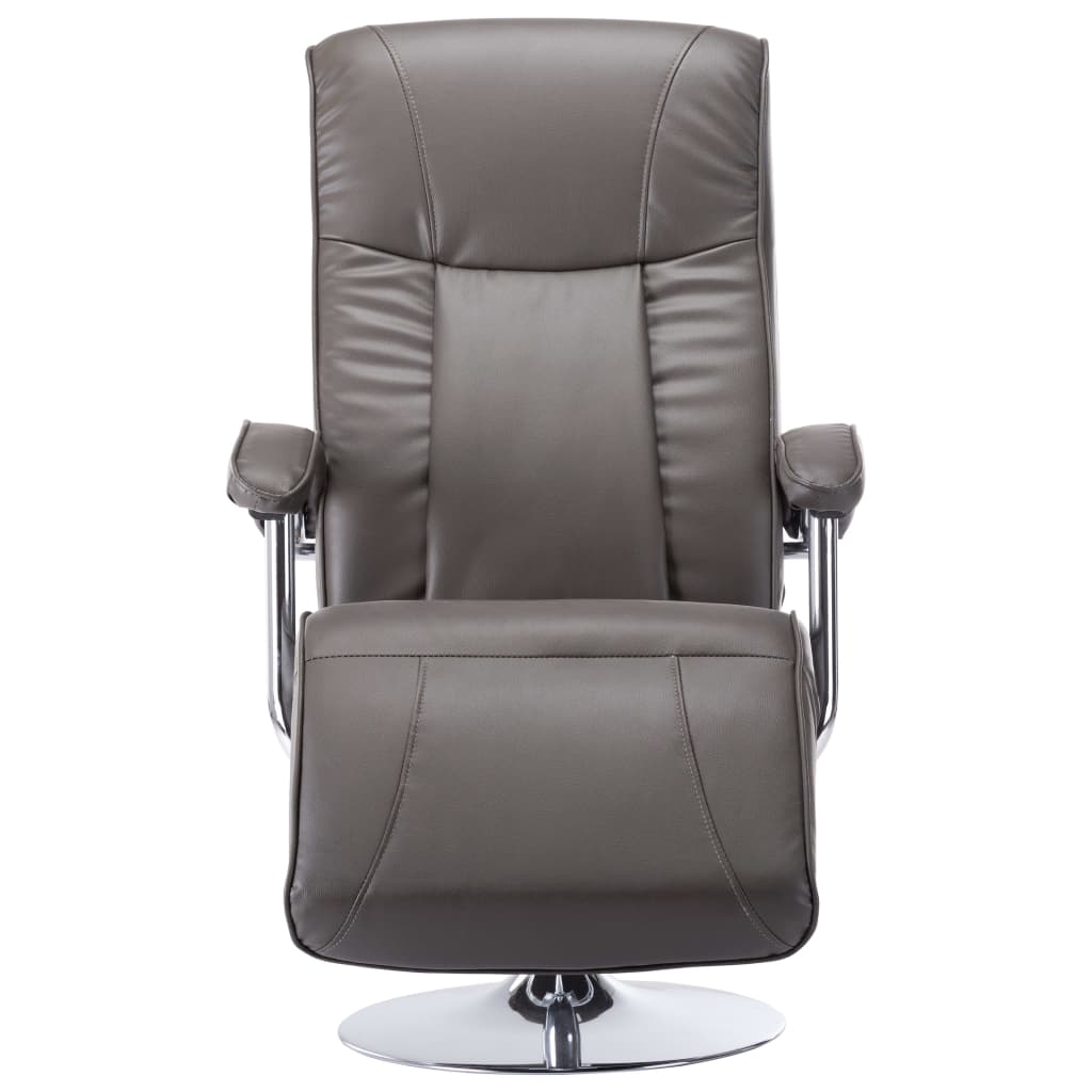 TV Armchair Grey Faux Leather
