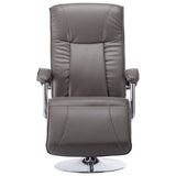 TV Armchair Grey Faux Leather