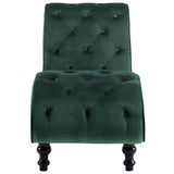 Chaise Lounge Green Velvet - Side View