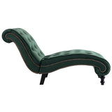 Chaise Lounge Green Velvet - Top-Down View