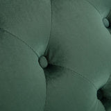 Chaise Lounge Green Velvet - Close-Up Angle