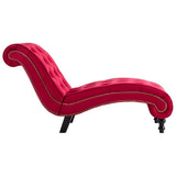 Chaise Lounge Red Velvet - Top-Down View