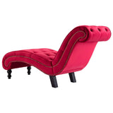 Chaise Lounge Red Velvet - 45-Degree Angle