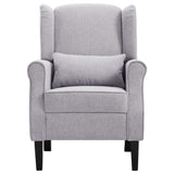 Armchair Light Grey Fabric - Side View