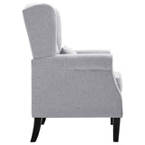 Armchair Light Grey Fabric - Top-Down View