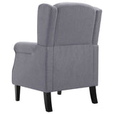 Armchair Dark Grey Fabric - 45-Degree Angle