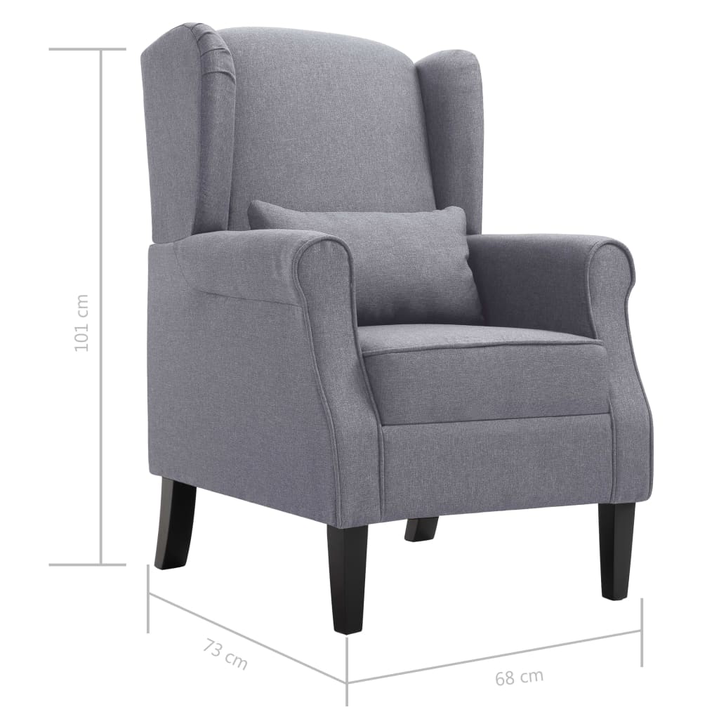 Armchair Dark Grey Fabric