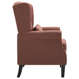 Armchair Brown Fabric - Top-Down View