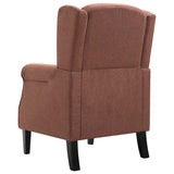 Armchair Brown Fabric - 45-Degree Angle