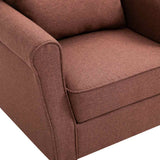 Armchair Brown Fabric - Rear View