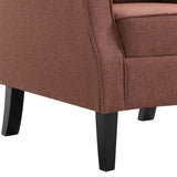 Armchair Brown Fabric - Close-Up Angle