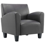 Sofa Chair Grey Faux Leather